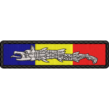Patch-uri militare  / EMBLEMA CAP DACIC TRICOLOR MOTIVE TRADITIONALE